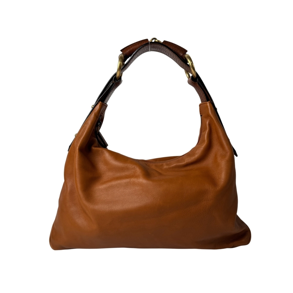 Gucci Horsebit One-Shoulder Bag, Leather, Genuine Camel, 115867, Women's
